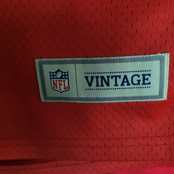 NFL Vintage Red Jersey with Blue Logo - Picture 5 of 5